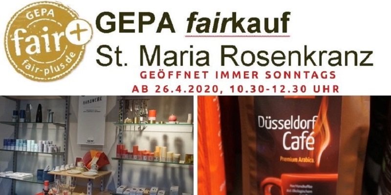 Gepa-Verkauf 26.4.2020   800x400 (c) Seelsorgeeinheit Düsseldorfer Rheinbogen