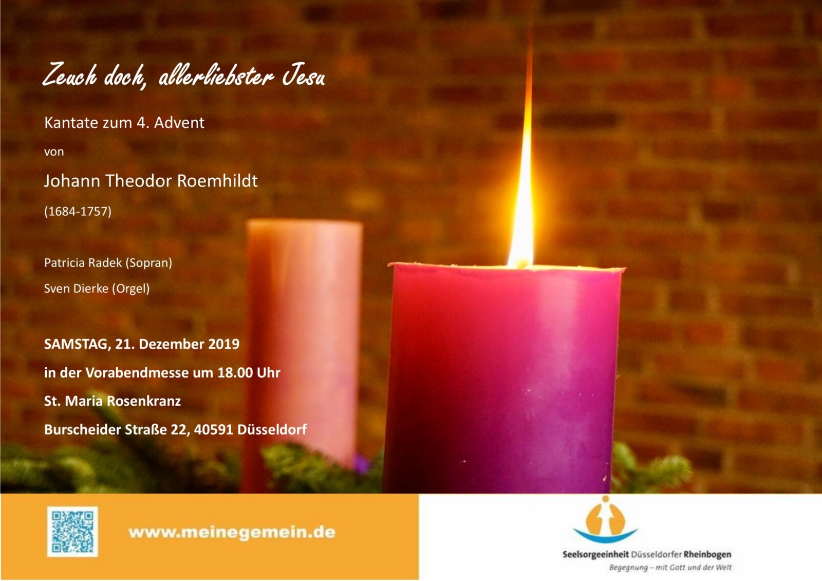Plakat 4. Advent St. Maria rosenkranz 2019 (c) SE Düsseldorfer Rheinbogen