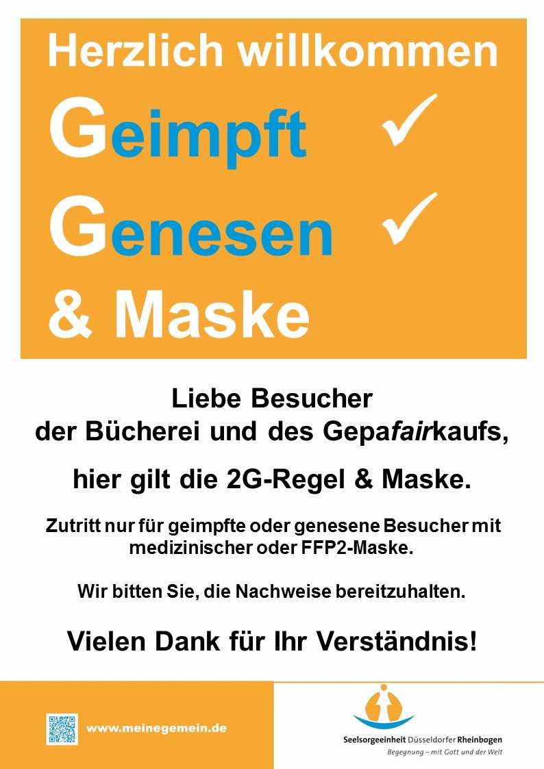 2G-Regel Bücherei und Gepafairkauf_unsere Farben (c) SE Düsseldorfer Rheinbogen