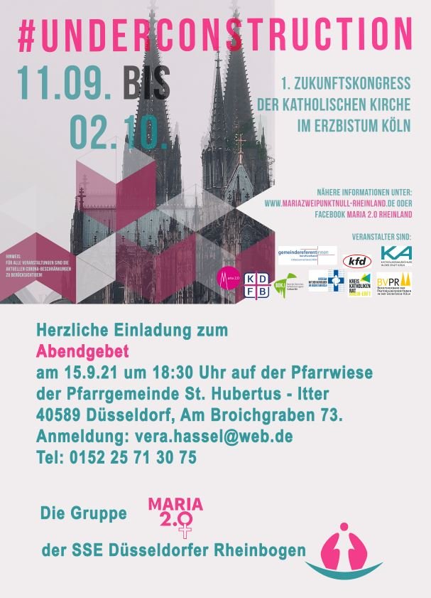 Abendgebet Plakat 2021 Maria 2.0