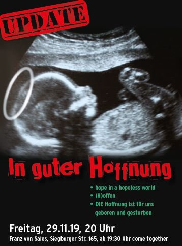 Baby Plakat (c) Seelsorgeeinheit Düsseldorfer Rheinbogen