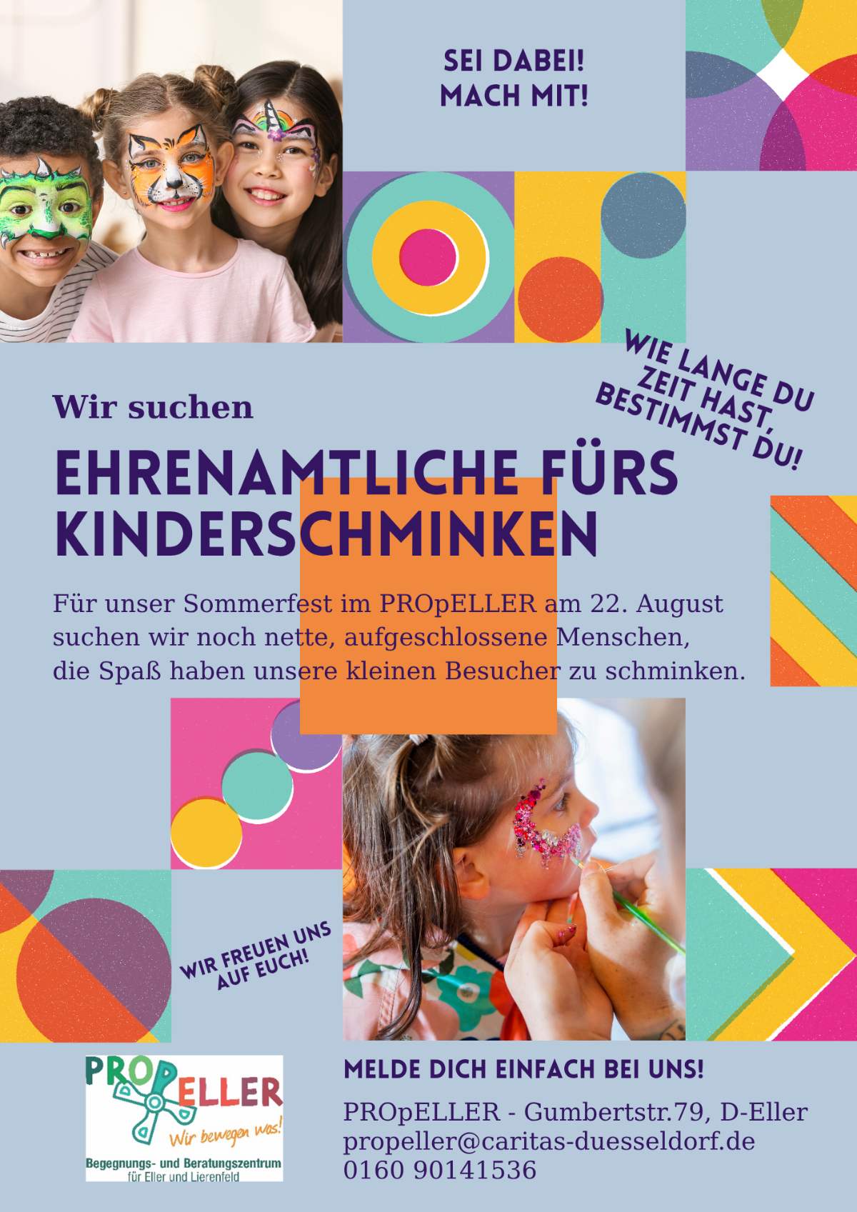 Ehrenamtliche fürs Kinderschminken
