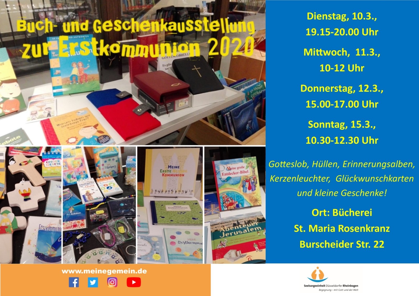 Erstkommunionbuchausstellung 2020 (c) Seelsorgeeinheit Düsseldorfer Rheinbogen