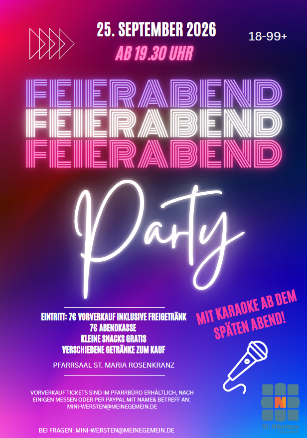 Feierabend Party 25-9-26
