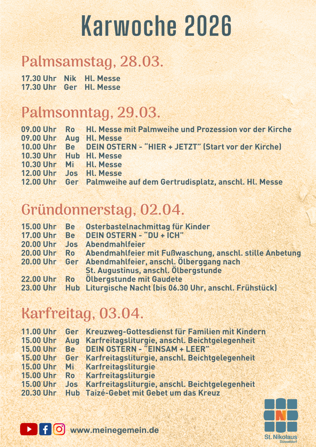 Flyer Karwoche Ostern 2026 - 1