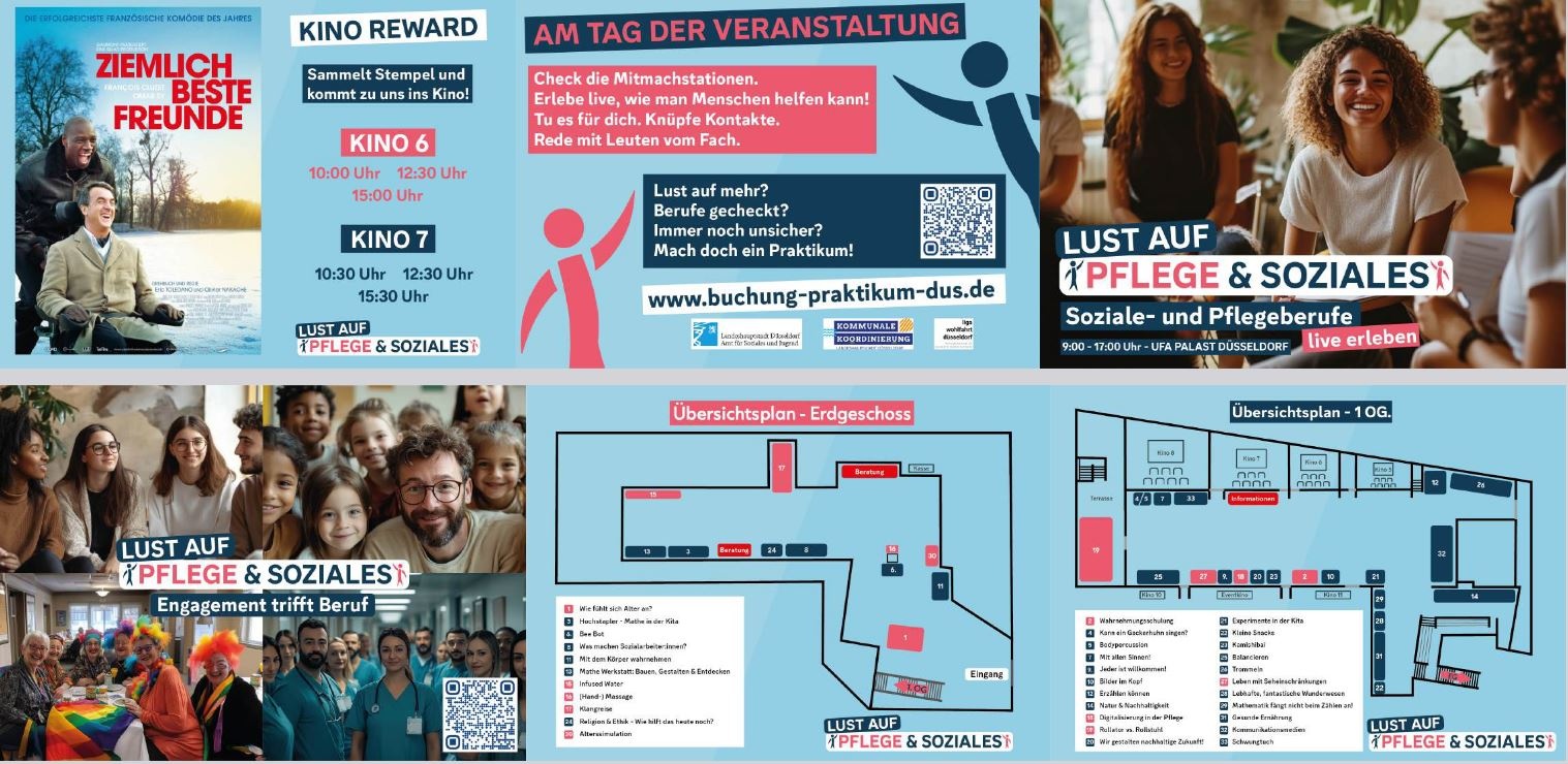 Flyer Pflege und Soziales Kinomesse