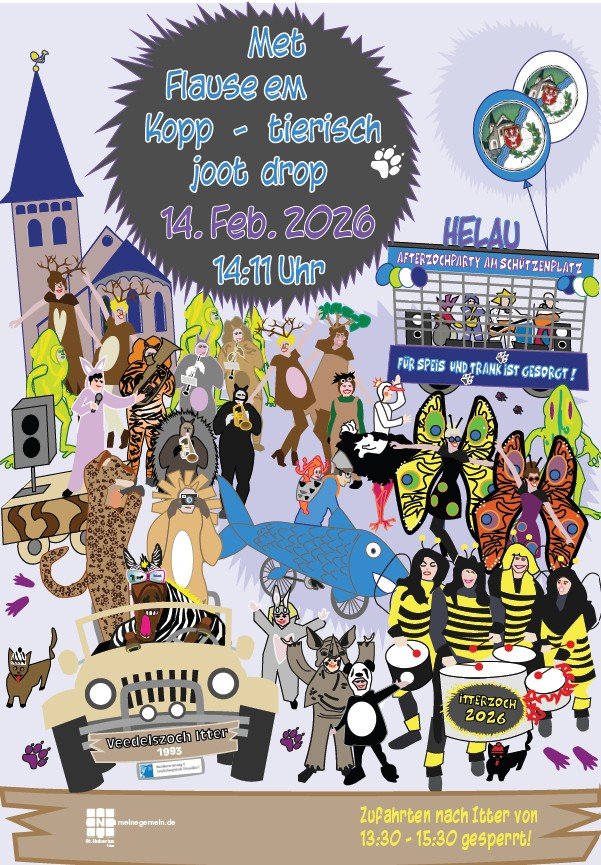 Karneval Itter 2026 Plakat