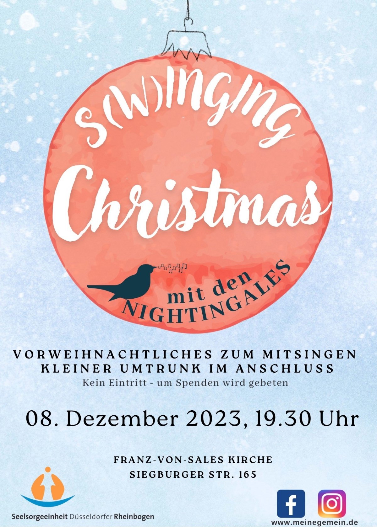 Nightingales S(w)inging Christmas 23 TeasPlakat
