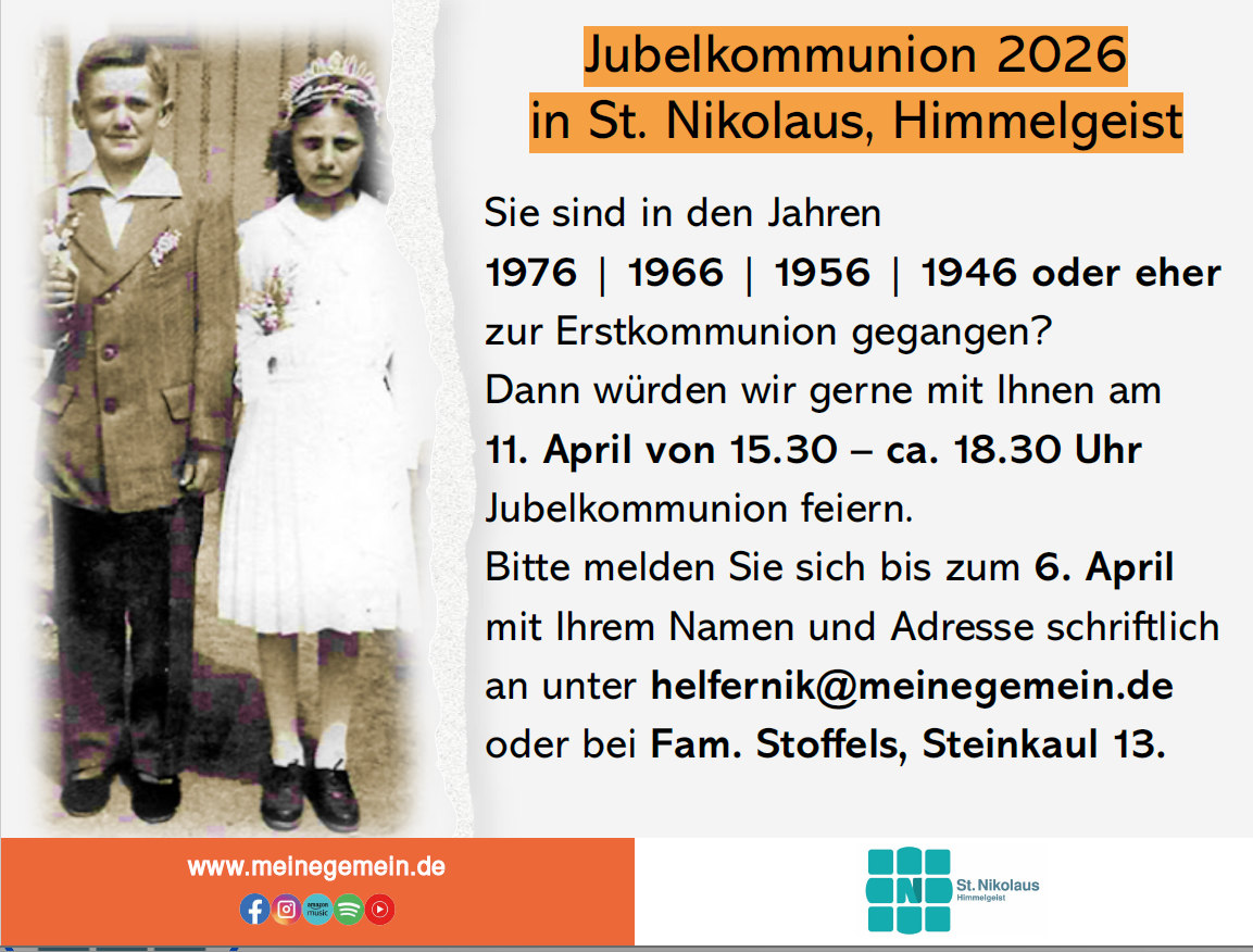 Plakat 26 Jubelkommunion