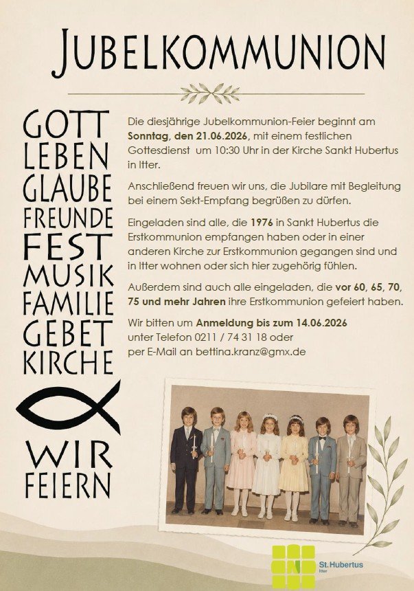 Plakat Jubelkommunion 2026
