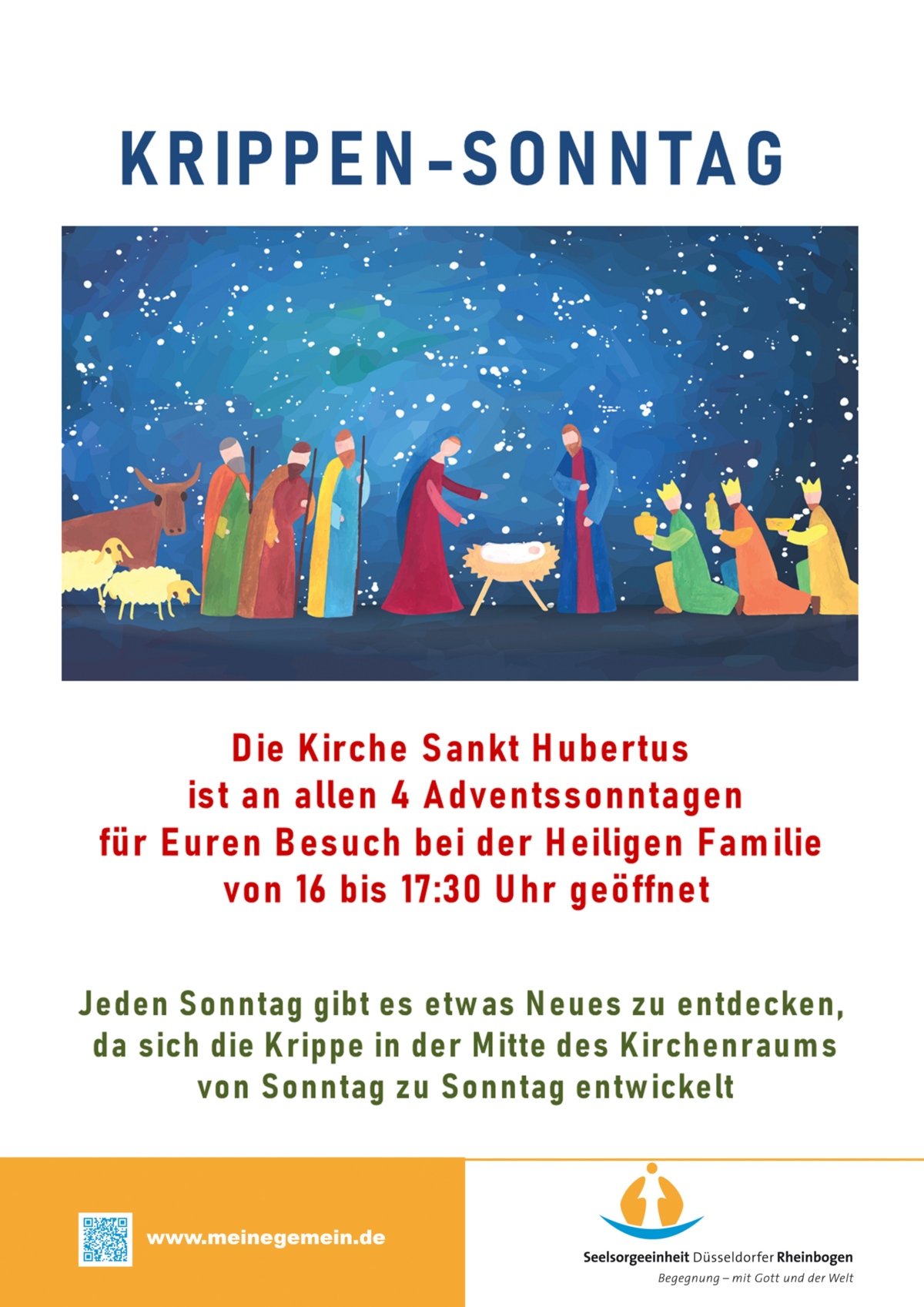 Plakat Krippen-Sonntag Hub 2020