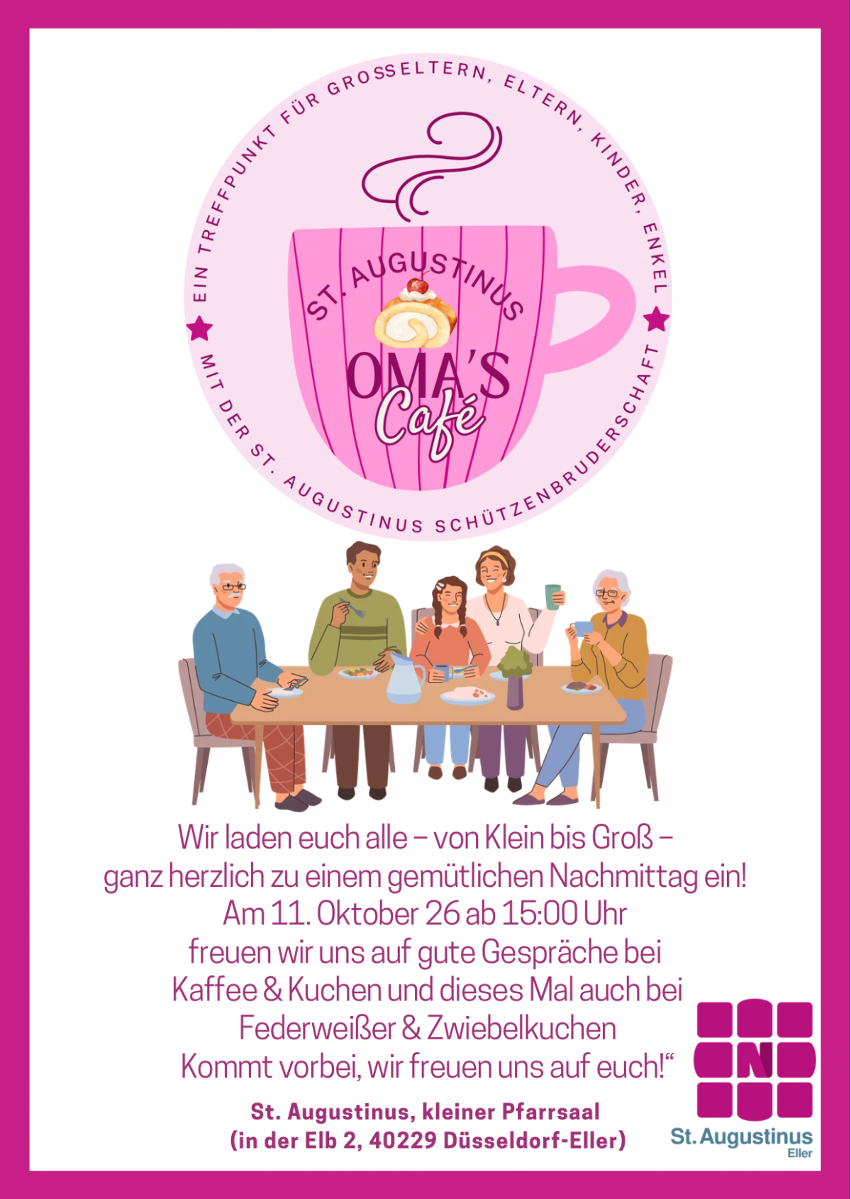 Plakat Oma's Café in Augustinus 0kt 26
