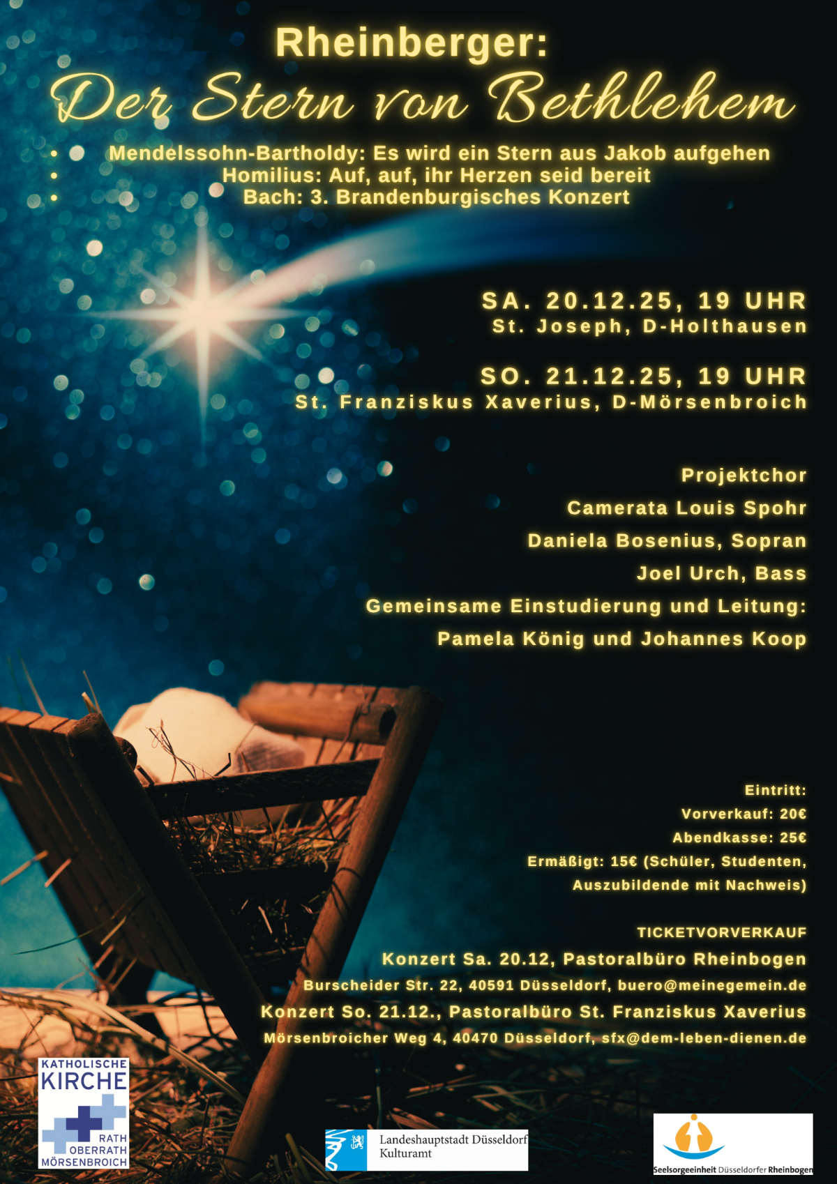 Plakat Stern von Bethlehem Konzert 25