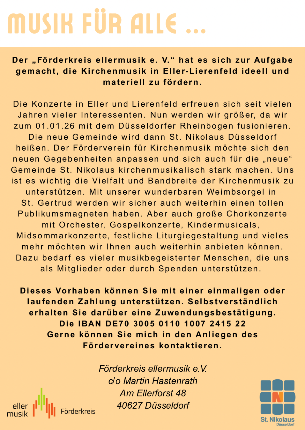 Rückeite Postkarte Ellermusik