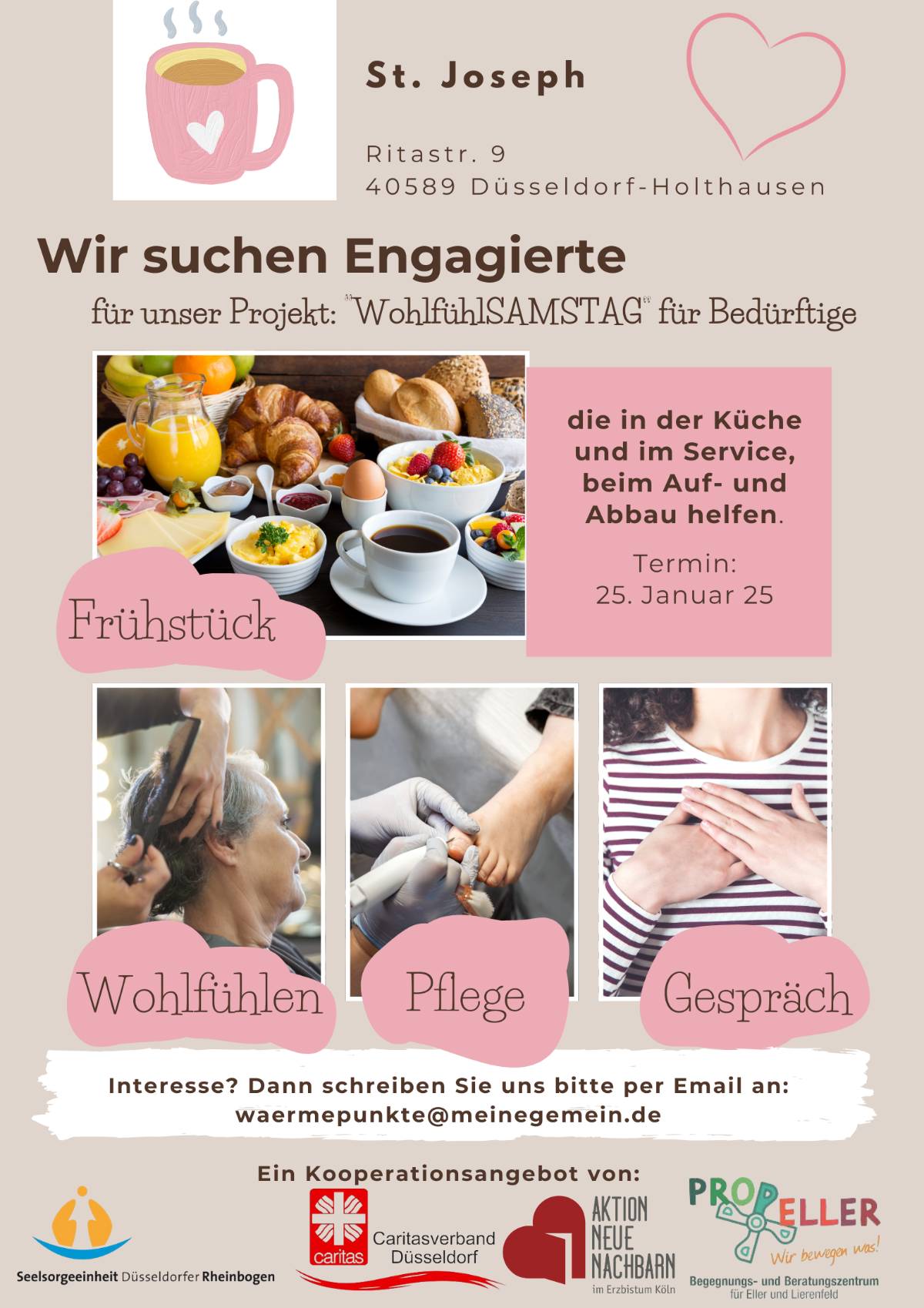 Wohlfühlmorgen-Suche Engagiert