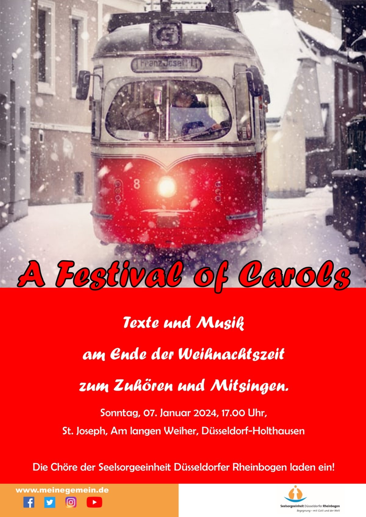 A Festival of Carols 2024 Strassenbahn