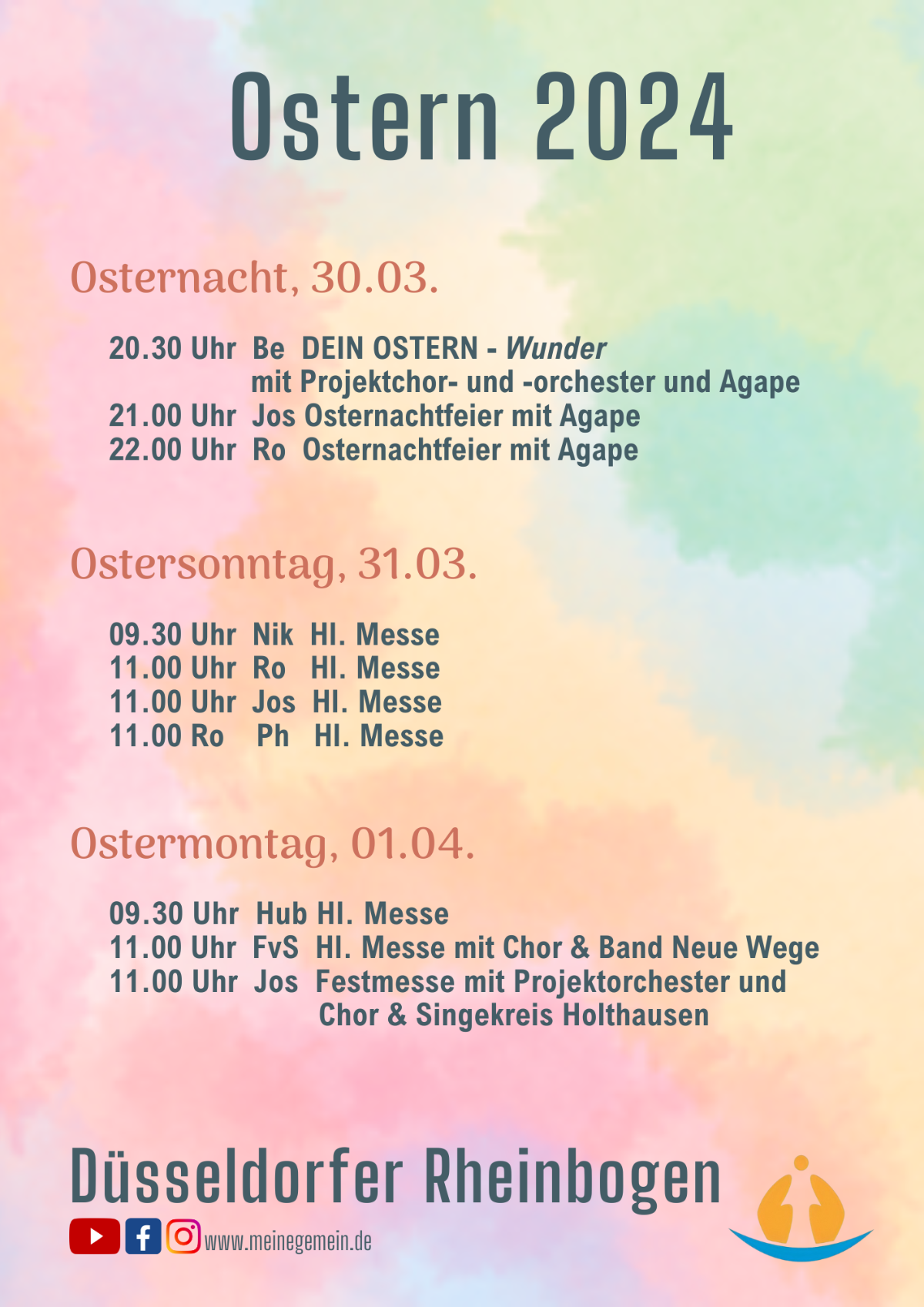 Flyer Ostergottesdienste 2024 - 2