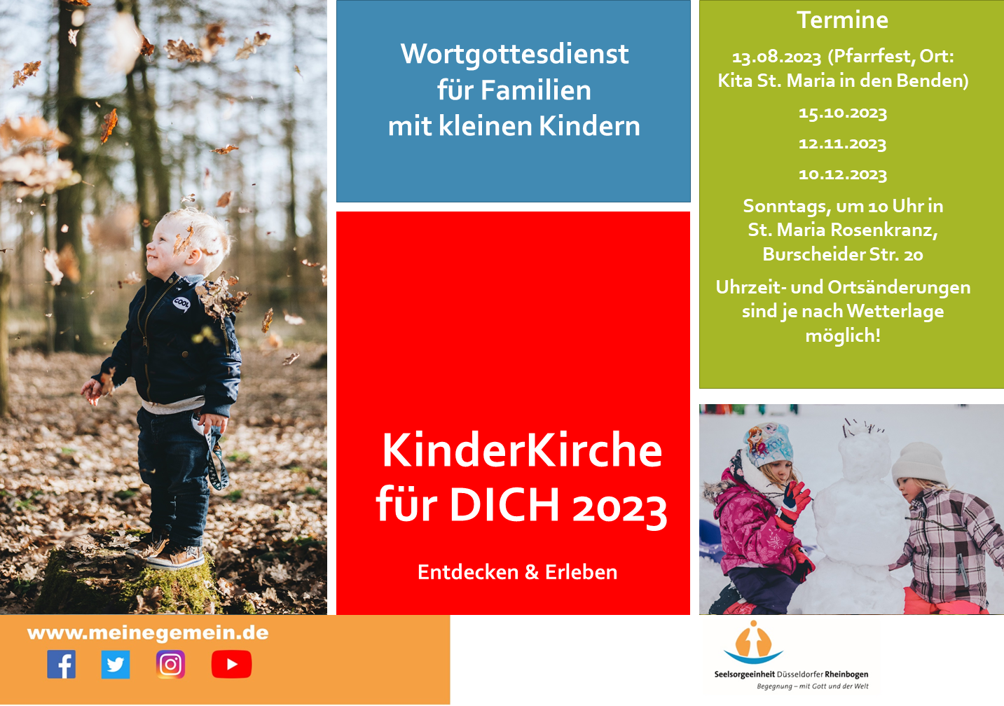 Kind & Kirche Plakat 2023 2. Halbjahr