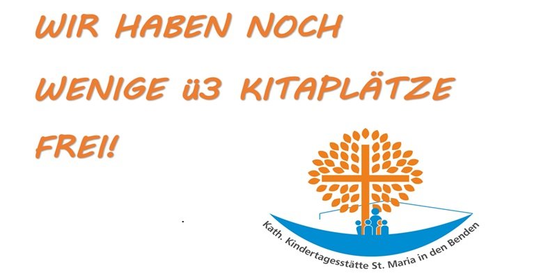 Teaser Kita ü3 Plätze noch frei Kita Bende