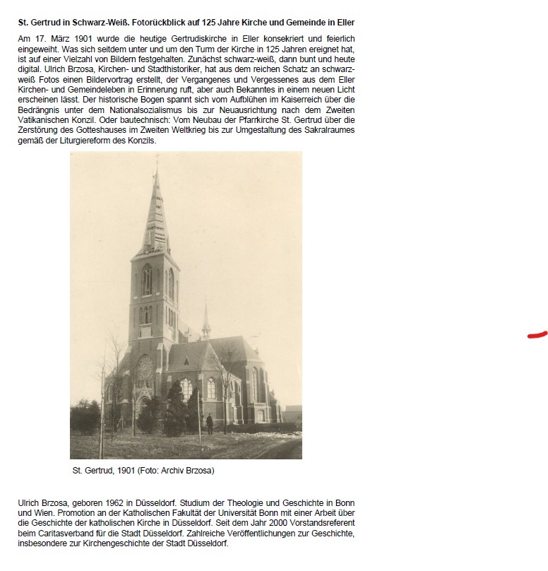 Text und Bild St. Gertrud für Forum Eller