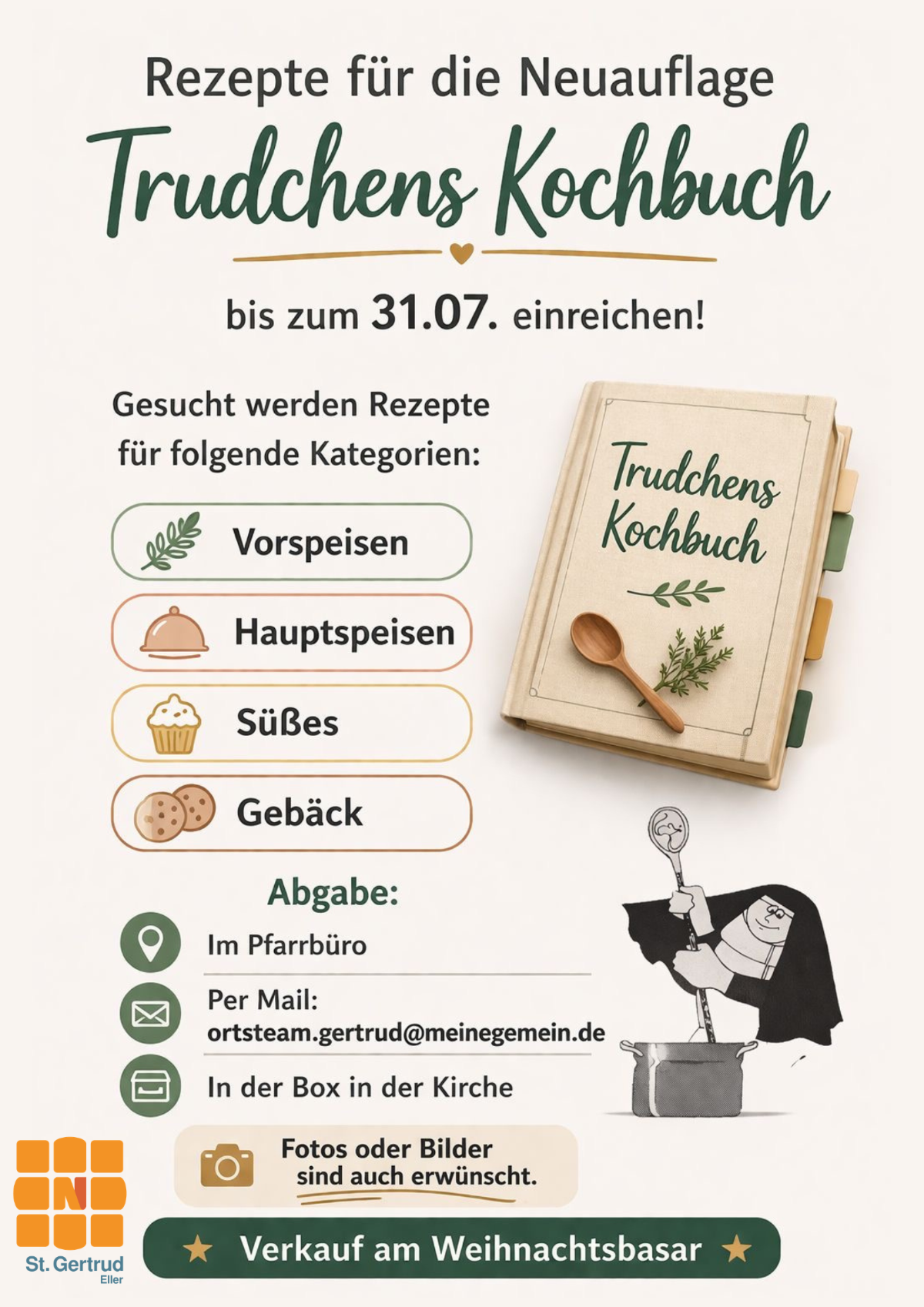 Trudchens Kochbuch Repzeptsuche Plakat
