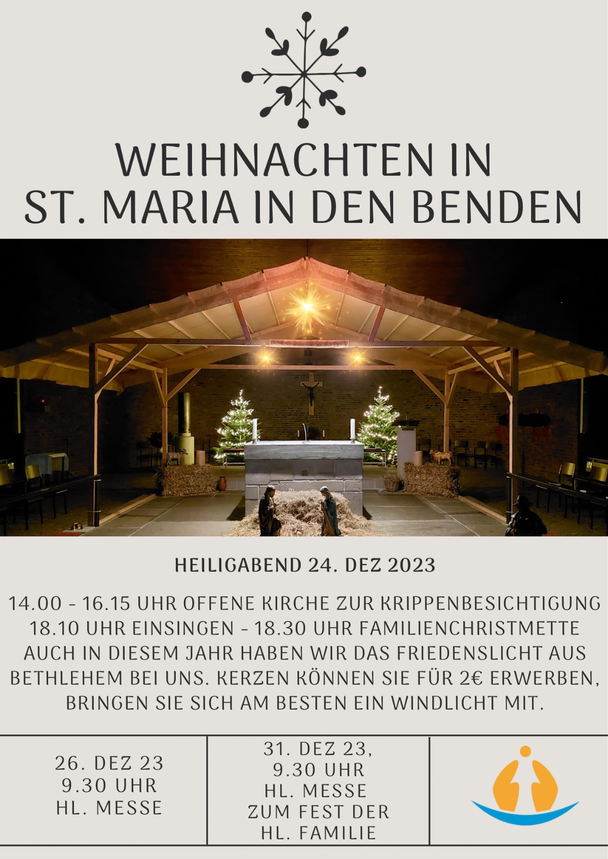 Weihnachten in St. Maria in den Benden 2023