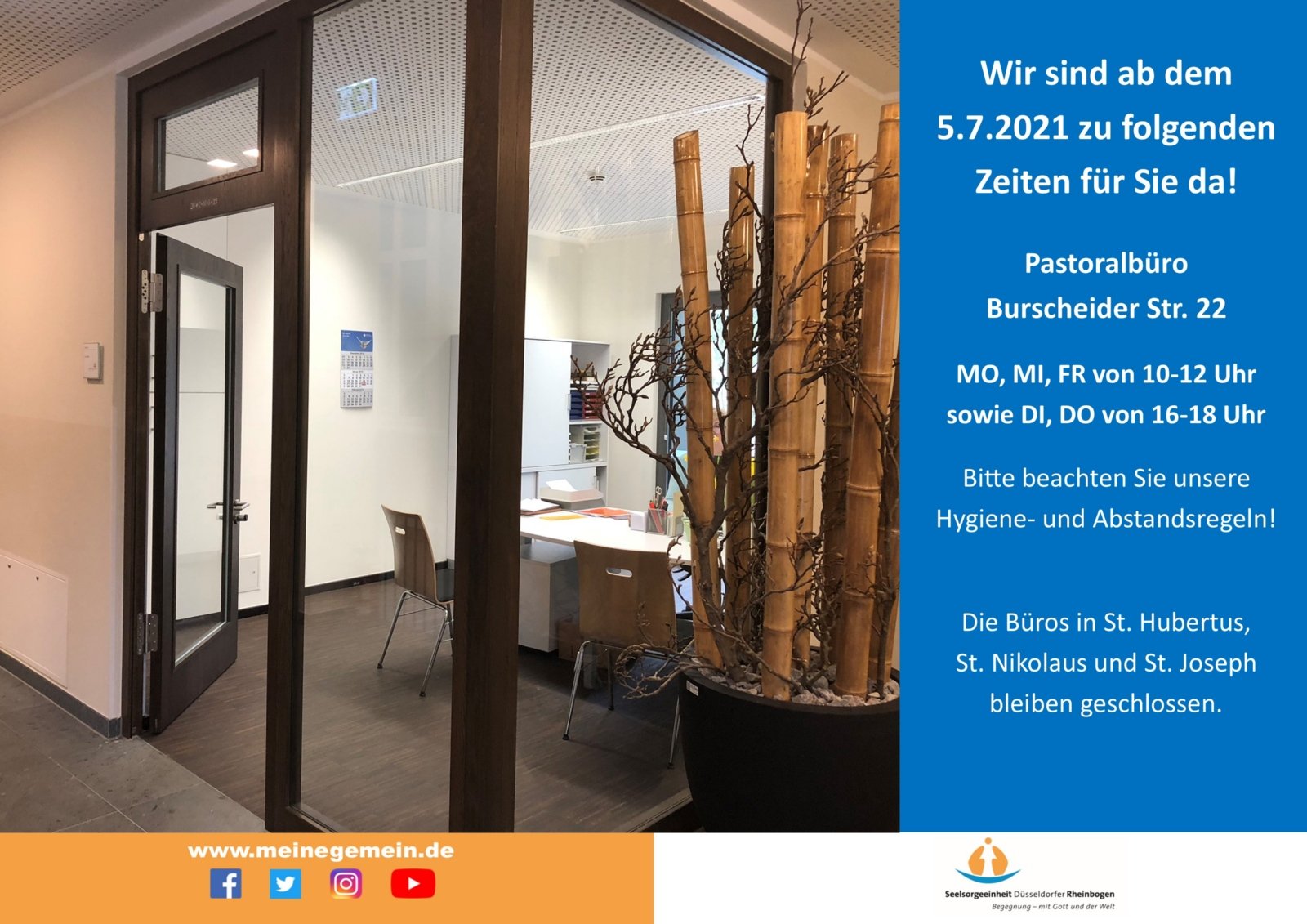 Wiedereröffnung Büro Corona 05.07.2021 (c) SE Düsseldorfer Rheinbogen